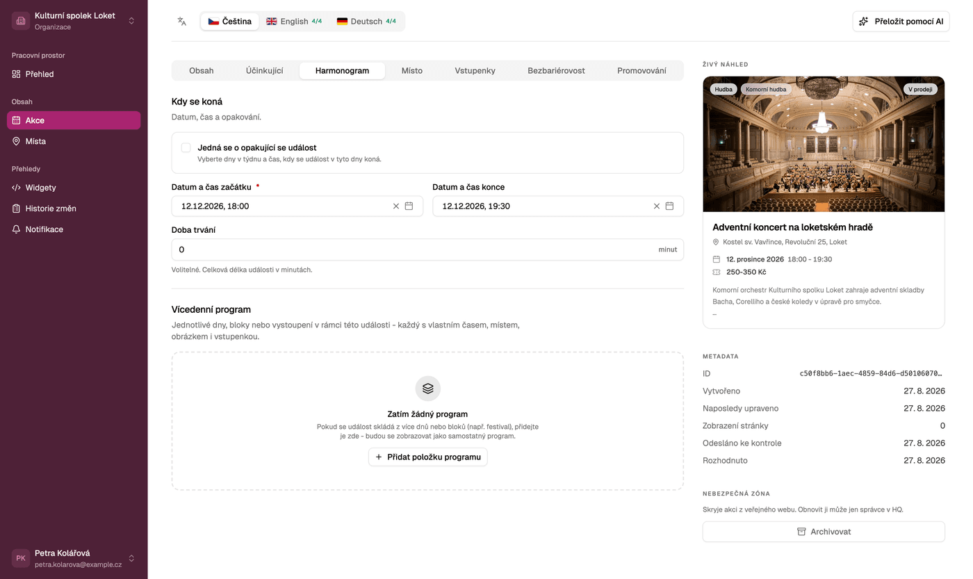 Snímek obrazovky: stu 23 program