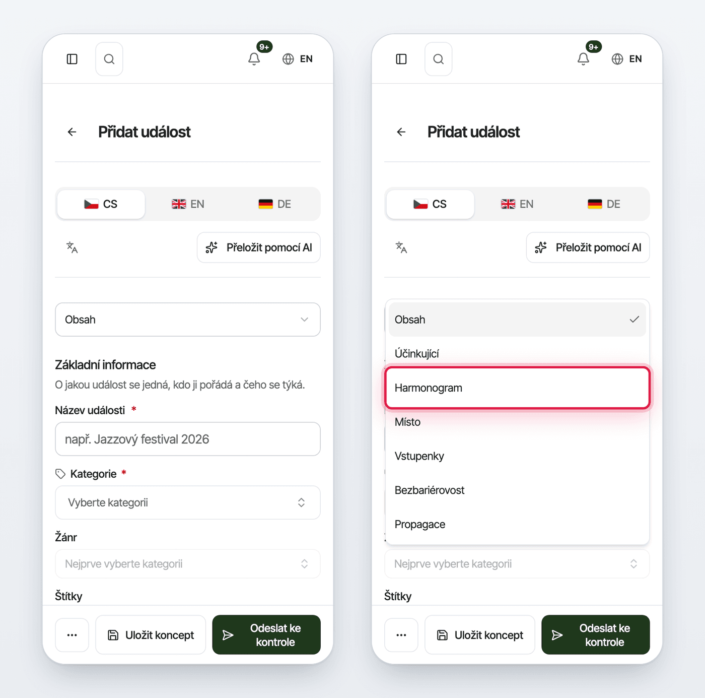 Snímek obrazovky: stu 40 telefon editor