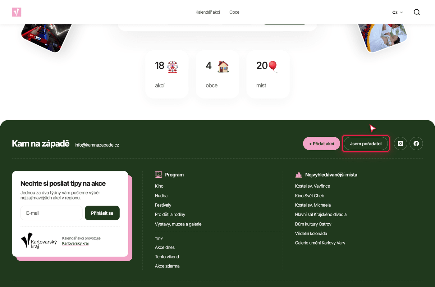 Snímek obrazovky: web 10b paticka poradatel